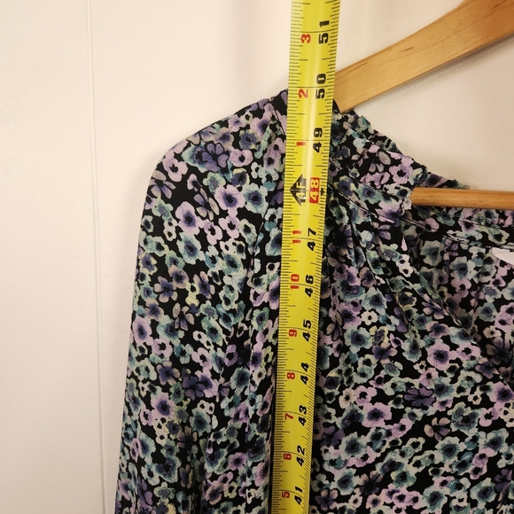 Penningtons Blue Floral Long Sleeve Tiered Peasant Prairie Dress Plus Size 22 - Picture 10 of 10